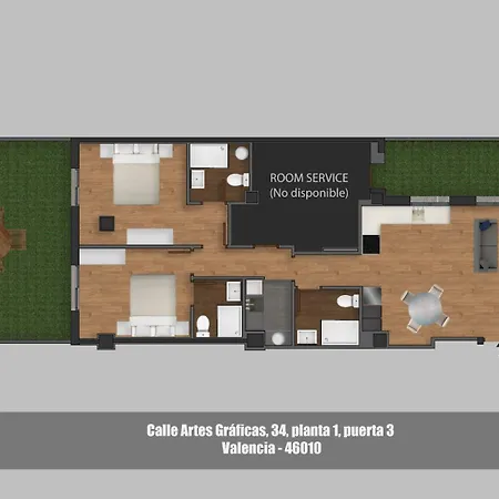 Artes 3- Private Sunny Terrace & 2 Baths Valencia